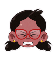 Angry Cross Sticker by Gashhuds