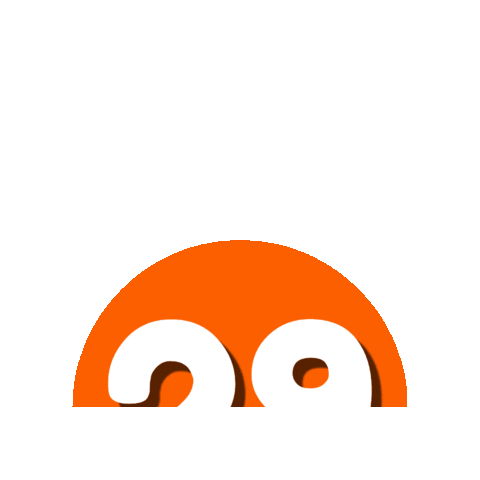 Orange Number Sticker