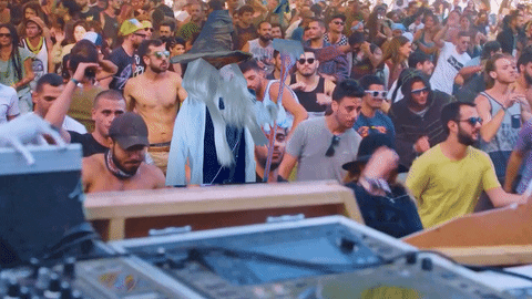 Old Man Party GIF