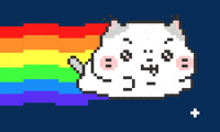 coconyangofficial 고양이 무지개 가즈아 코코냥 GIF