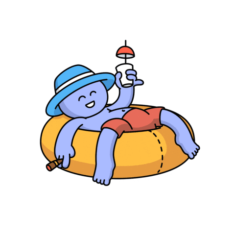 Chilling Chill Out Sticker by Kudai