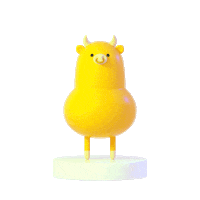 Cow Bull Sticker by samchomaeul