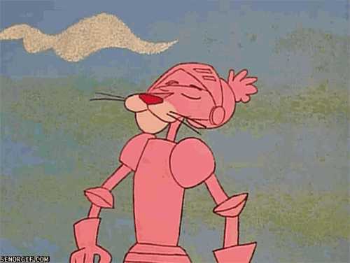 pink fear cheezburger panther armor GIF