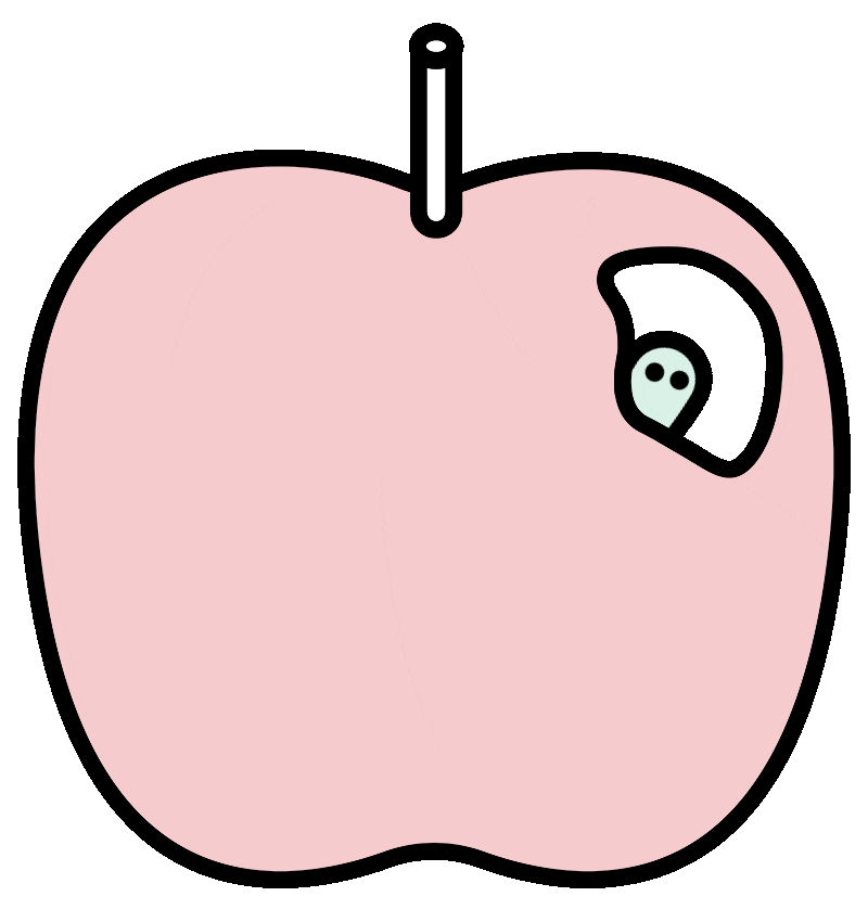reesesbookclub book apple worm books Sticker