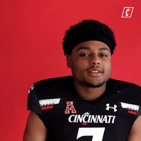 University Of Cincinnati Reaction GIF by Cincinnati Bearcats