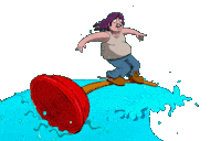 Wave Surf Sticker by shawy animation