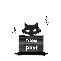 Glitch Post Sticker
