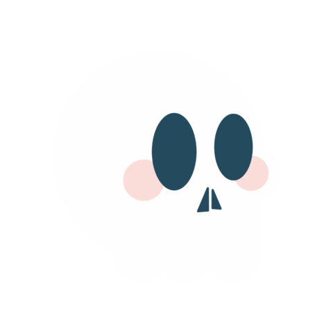 Halloween Skull Sticker by Tate + Zoey