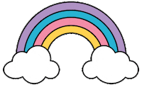 rainbow colors Sticker by 6IXTY8IGHT