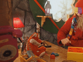 answering santa claus office GIF by The Elves!