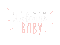 babynestdesigns baby babygirl baby girl welcome baby Sticker