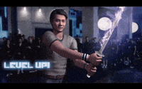 morphin sword scott pilgrim morphin level up GIF