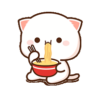 Cat Eating Sticker