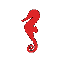 Anna Sui Seahorse Sticker by Cranbrook Art Museum