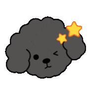 Wink Poodle Sticker