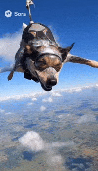 Dog Skydive GIF
