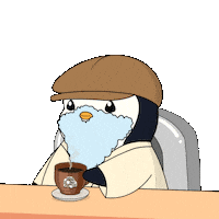 Tired Good Morning Sticker by Pudgy Penguins