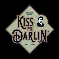 Kissmedarlinbarbershop barber roma barbiere trastevere GIF