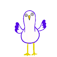 Thanks Bird Sticker by curly_mads