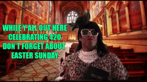 RobertEBlackmon giphygifmaker weed easter 420 GIF