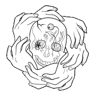 head skull Sticker by Crescentia Chelsea