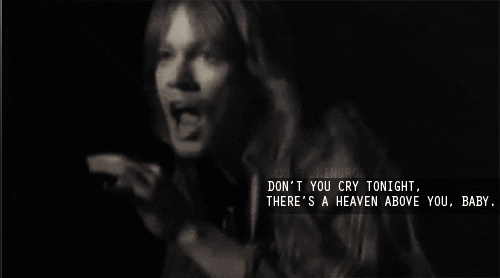 dont you cry black and white GIF