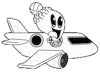 Airplane Sticker by Gandc