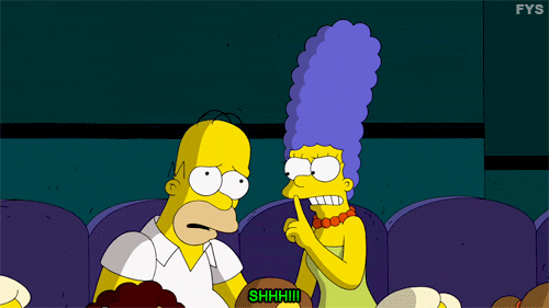 Be Quiet Homer Simpson GIF