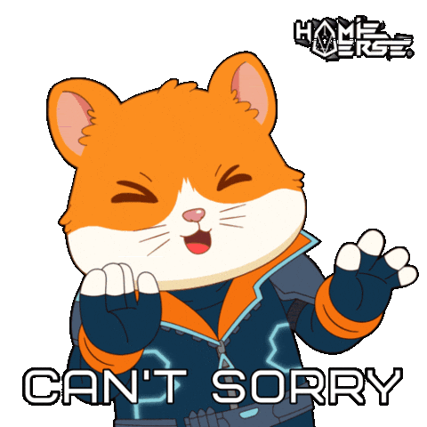 Sorry Not Sorry Hamster Sticker by Hamieverse