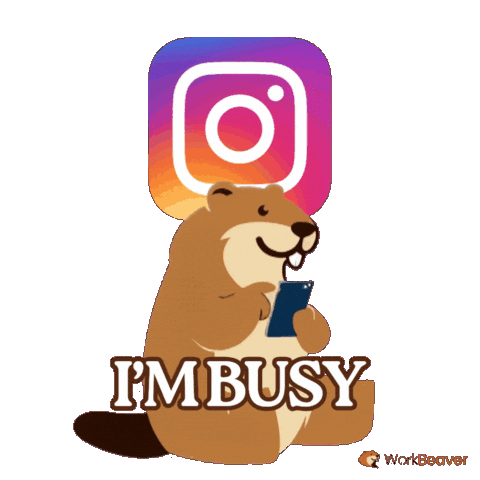 Scrolling Social Media Sticker by WorkBeaver
