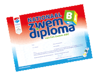 NationaleRaadZwemveiligheid zwemmen zwembad zwemles zwemdiploma Sticker