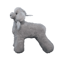OPAWZ cute gray poodle opawz Sticker