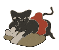 tasoyamaro cat goodnight ねこ 猫 Sticker