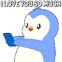 I Love You Kiss Sticker by Pudgy Penguins