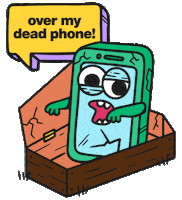 Time After Time Phone Sticker by Hubbub