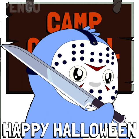 Scared Trick Or Treat GIF by Pudgy Penguins