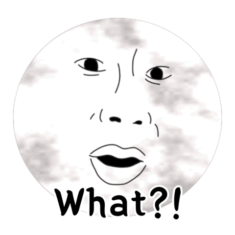 Full Moon What Sticker