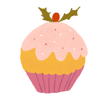 Christmas Cake Sticker by Agnes Gyorfi