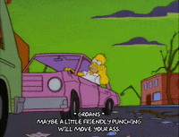 homer simpson punch GIF