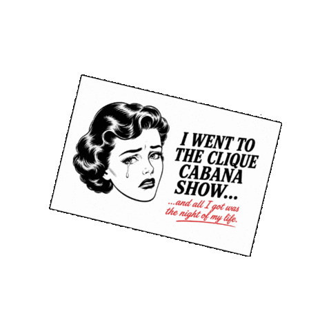 CliqueCabana party sad club atlanta Sticker