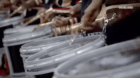 Drumming Marching Band GIF by VICE WORLD OF SPORTS