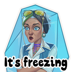 Judiangames garden freezing freeze nellie Sticker