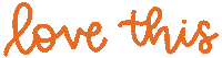 Orange Love Sticker