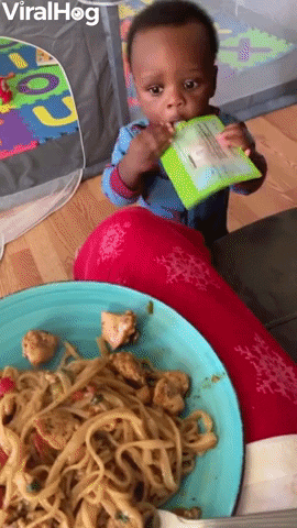 Kid Cant Quite Reach Real Good Food GIF by ViralHog
