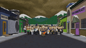 crowd marching GIF by South Park 