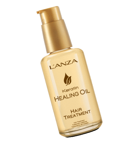 lanzahaircare giphyupload oil hair care keratin Sticker