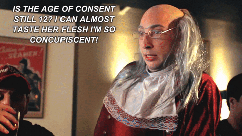 Founding Ben Franklin GIF by Kissing Sisters