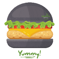 Pizza Burger Sticker by Healthy Delivery