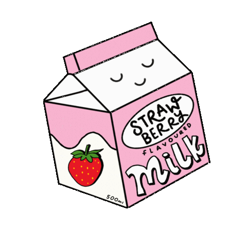 Milk Carton Illustration Sticker