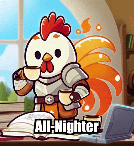 Late Night Study GIF by Zorooster